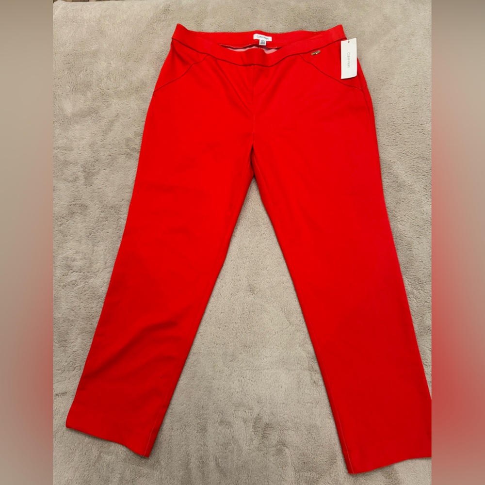 NWT Women’s  Calvin Klein Red Pants size XL